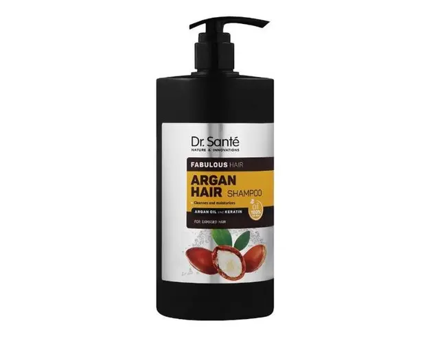 Sampon Hidratant cu Ulei de Argan si Cheratina pentru Par Deteriorat Dr. Sante, 1000ml