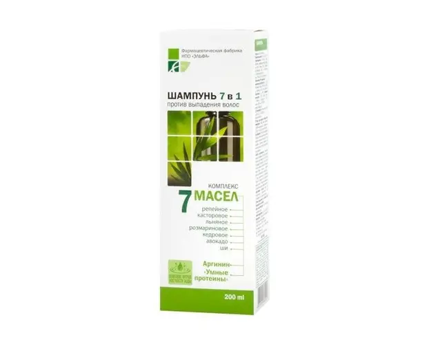 Sampon impotriva Caderii Parului cu 7 Uleiuri, Arginina si Proteine Elfa Pharm, 200ml