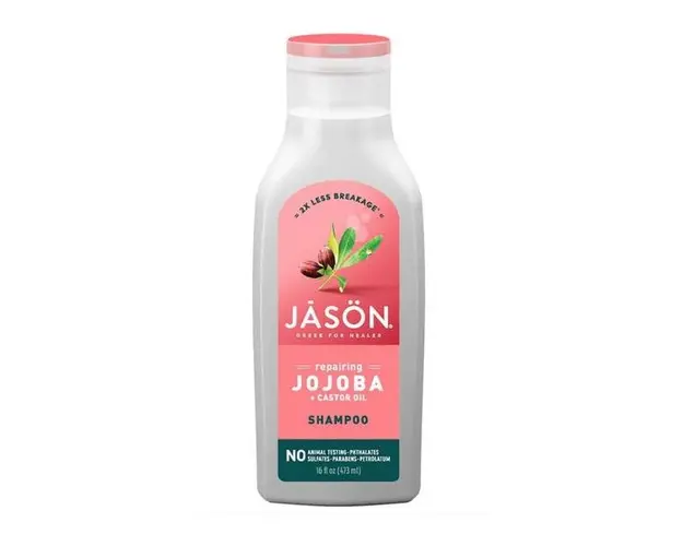 Sampon pentru Par Puternic si Sanatos cu Jojoba si Ulei de Ricin - Jason Shampoo Repairing Jojoba &amp; Castor Oil, 473 ml