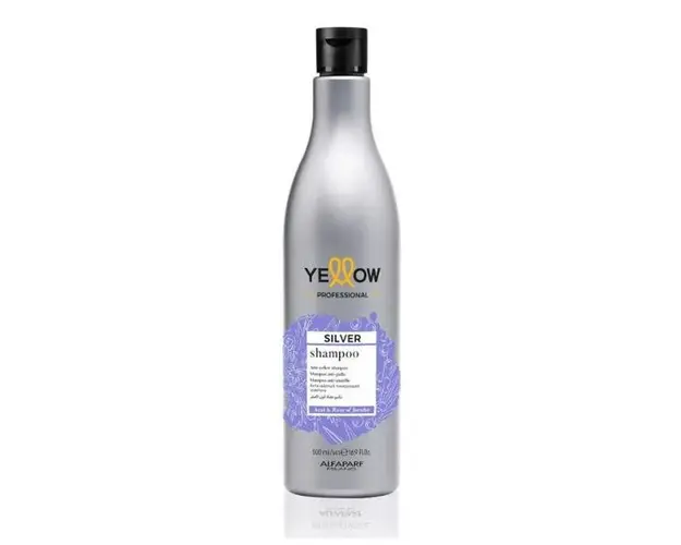 Sampon Neutralizator pentru Parul Alb, Grizonat sau Blond - Alfaparf Milano Yellow Professional Silver Shampoo, 500 ml
