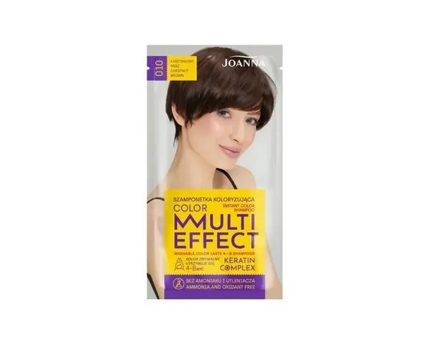 Sampon nuantator fara amoniac Joanna Multi Effect 010 cafeniu castana, 35ml