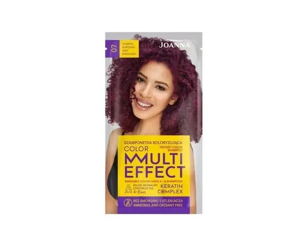 Sampon nuantator fara amoniac Joanna Multi Effect 07 burgund intens, 35ml