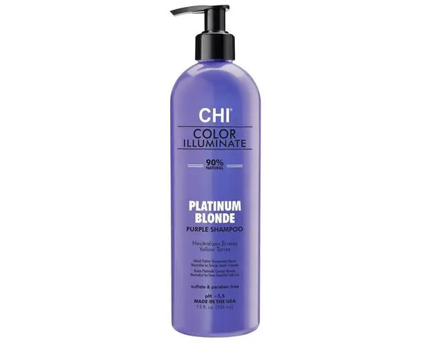 Sampon Nuantator pentru par Blond - CHI Farouk Platinum Blonde Purple Shampoo, 355 ml