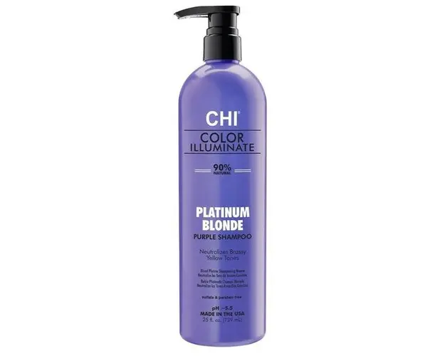 Sampon Nuantator pentru par Blond - CHI Farouk Platinum Blonde Purple Shampoo, 739 ml