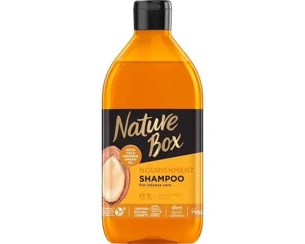 Sampon Nutritiv cu Ulei de Argan Presat la Rece - Nature Box Nourishment Shampoo with Cold Pressed Argan Oil, 385 ml