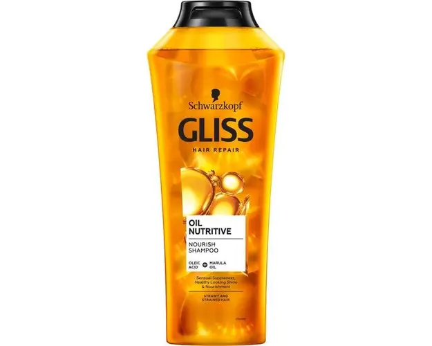 Sampon Nutritiv pentru Par Stresat si Agasat - Schwarzkopf Gliss Hair Repair Oil Nutritive Nourish Shampoo for Strawy and Strained Hair, 400 ml