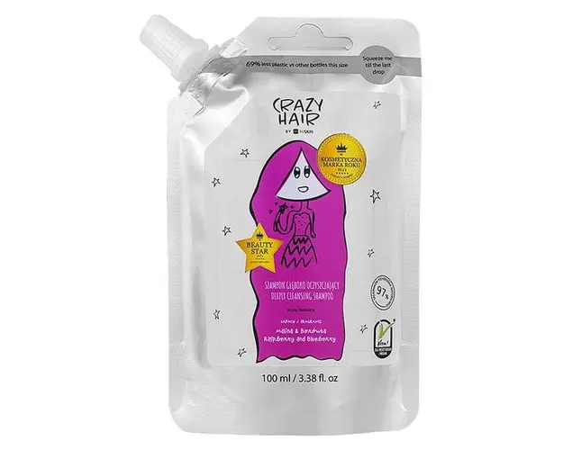 Sampon pentru Curatare Profunda cu Zmeura si Afine CH3 - Deeply Cleansing Shampoo with Rasberry and Blueberry, HiSkin, 100 ml