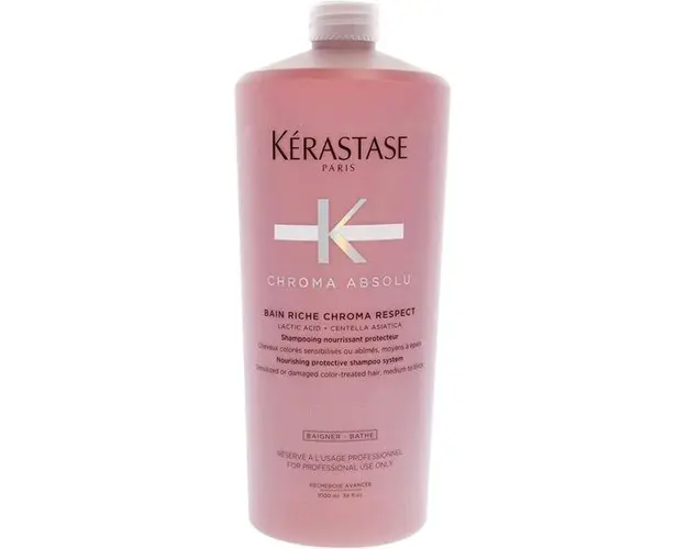 Sampon Hranitor pentru Par Vopsit Mediu si Gros - Kerastase Chroma Absolu Bain Riche Chroma Respect Lactic Acid + Centella Asiatica, 1000 ml