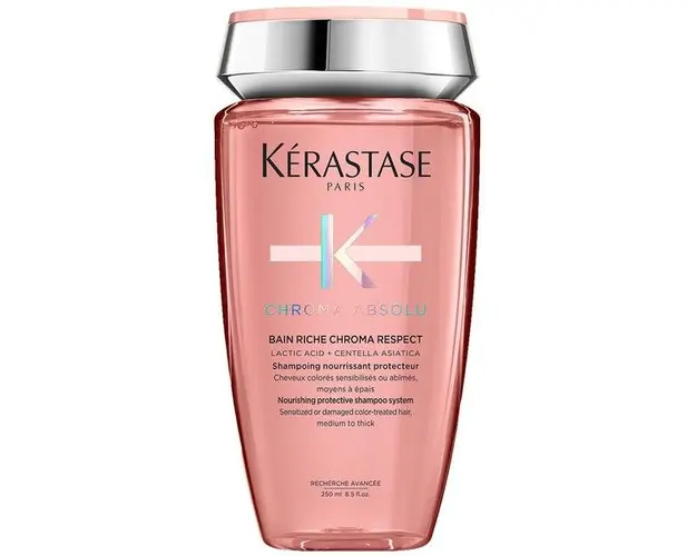 Sampon Hranitor pentru Par Vopsit Mediu si Gros - Kerastase Chroma Absolu Bain Riche Chroma Respect Lactic Acid + Centella Asiatica, 250 ml