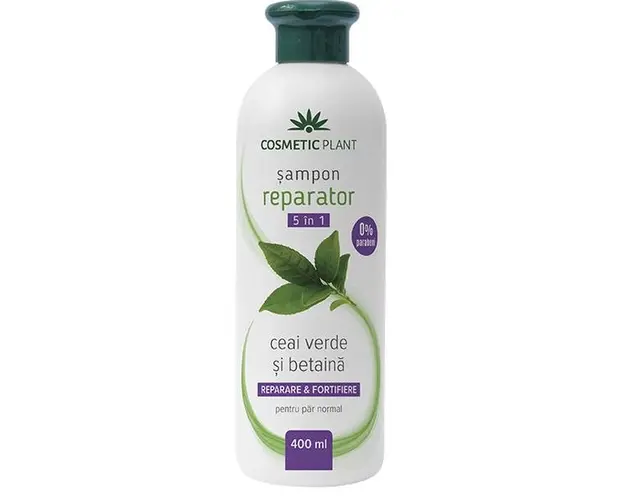 Sampon Reparator 5 in 1 cu Ceai Verde si Betaina Cosmetic Plant, 400 ml