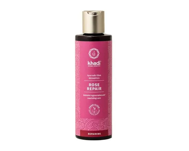 Sampon Reparator cu Trandafir de Damasc - Khadi Ayurvedic Elixir Shampoo Rose Repair, 200 ml