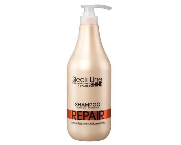 Sampon Reparator Sleek Line pentru par deteriorat, 1000ml