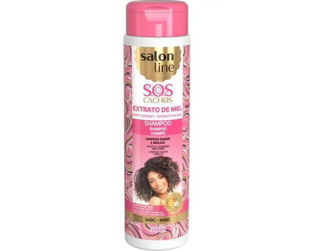 Sampon S.O.S imbogatit cu miere, par cret, Salon Line, 300ml