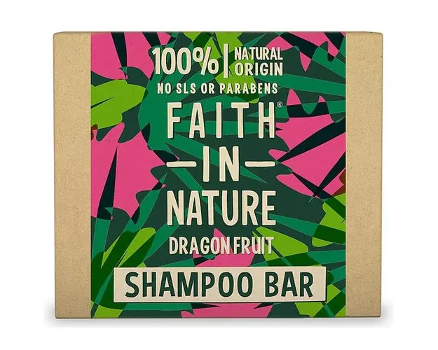 Sampon Solid Fortifiant cu Fructul Dragonului pentru Par Deteriorat sau Vopsit Faith in Nature, 85 g