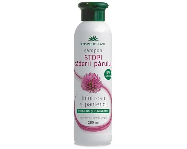 Sampon Stop! Caderii Parului cu Trifoi Rosu si Pantenol Cosmetic Plant, 250ml