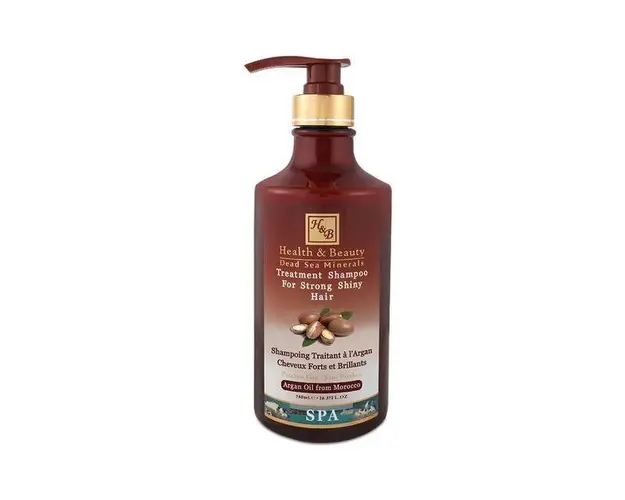 Sampon tratament cu argan pentru par lucios si puternic, Health and Beauty Dead Sea, fara parabeni, 780 ml