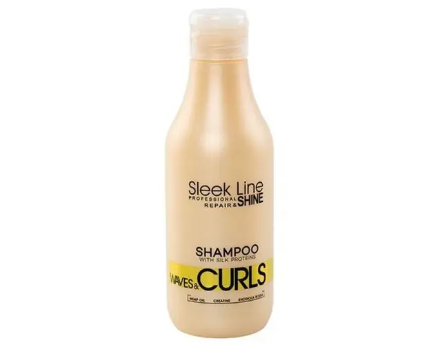 Sampon Waves &amp; Curls Sleek Line - par ondulat, 300 ml 