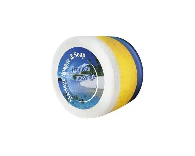 Sapun cu burete Masaj tropical - Fine Perfumery 70g