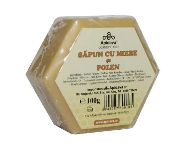 Sapun cu Miere si Polen Apidava, 100g