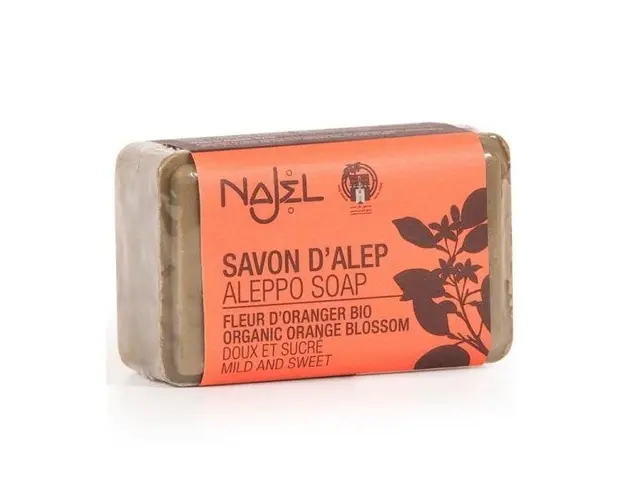 Sapun de Alep cu Flori de Portocal Najel, 100 g