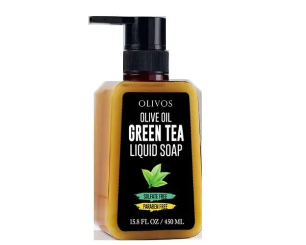 Sapun Lichid cu Ulei de Masline si Ceai Verde Olivos, 450 ml