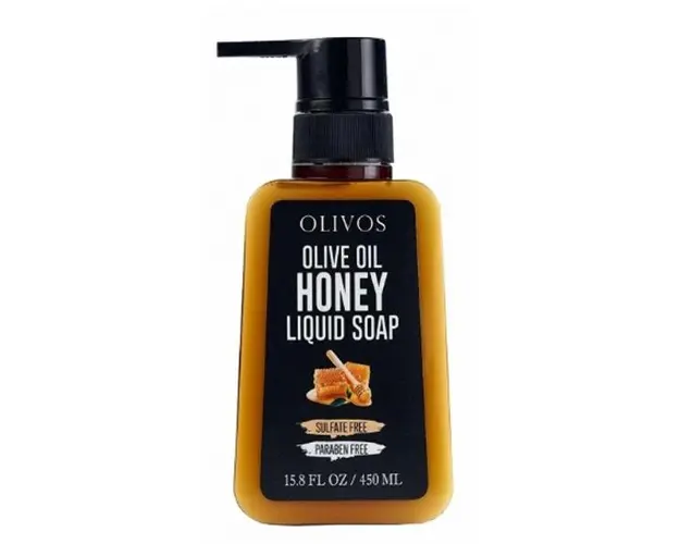 Sapun Lichid Antiseptic cu Ulei de Masline si Miere pentru Fata si Corp Olivos, 450 ml