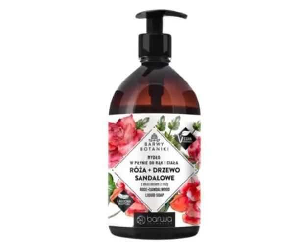 Sapun lichid Barwa Botaniki cu Trandafir si Santal Barwa Cosmetics, 500 ml