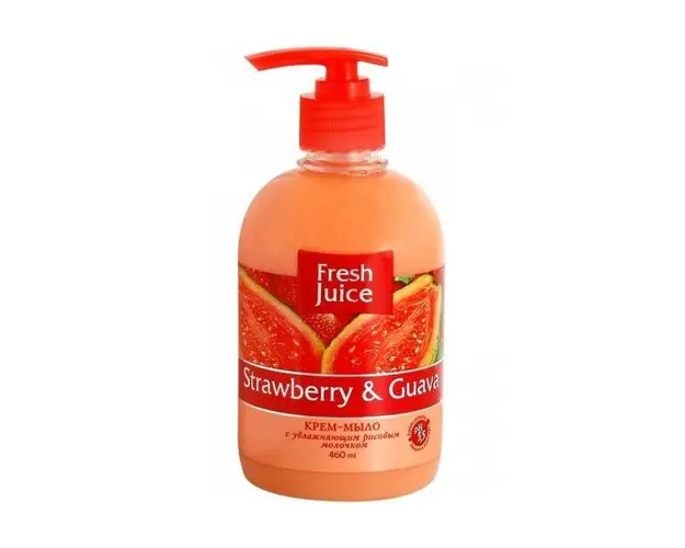 Sapun Lichid Cremos cu Lapte de Orez, Extracte de Capsuni si Guava Fresh Juice, 460ml