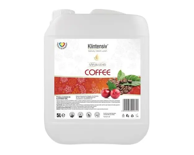 Sapun Lichid cu Extract de Cafea - Klintensiv Beauty Cream Wash Coffee, 5000 ml