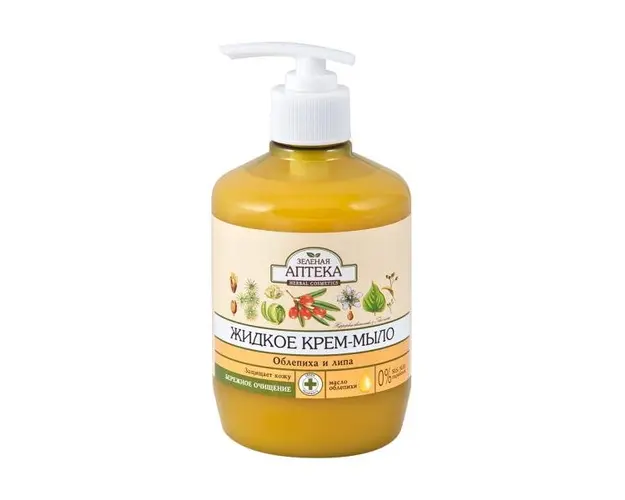 Sapun Lichid cu Extracte de Catina si Tei Zelenaya Apteka, 460ml