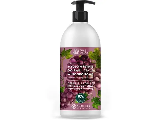 Sapun lichid cu struguri, regenerare si catifelare, Barwa Cosmetics, 500 ml