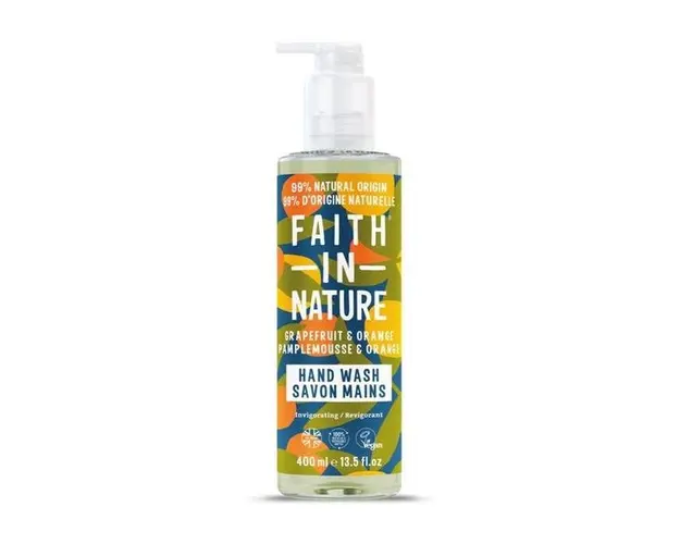 Sapun Lichid Natural Revigorant cu Grapefruit si Portocale - Faith in Nature Hand Wash Grapefruit &amp; Orange Invigorating, 400 ml