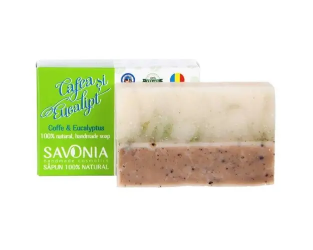 Sapun Natural cu Cafea si Eucalipt Savonia, 90g