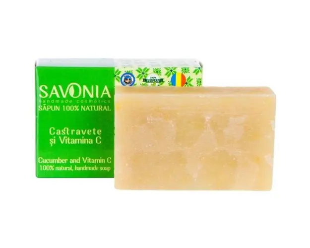 Sapun Natural cu Castravete si Vitamina C Savonia, 90g