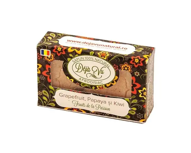 Sapun Natural cu Grapefruit, Papaya si Kiwi Deja Vu, 90g
