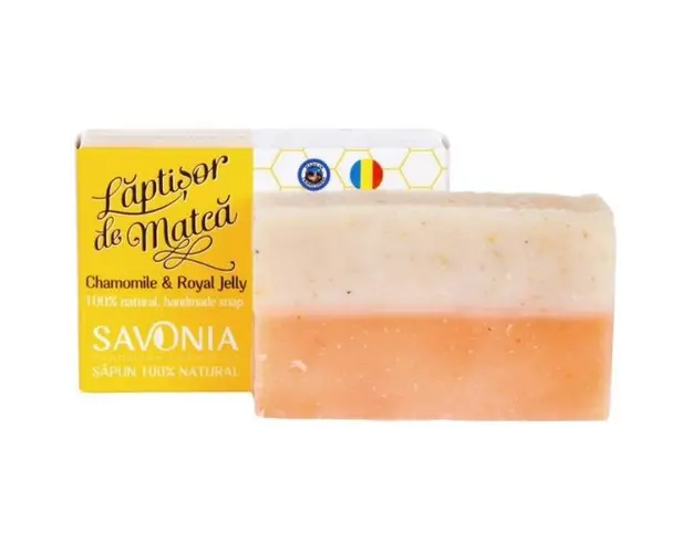 Sapun Natural cu Musetel si Laptisor de Matca Savonia, 90g