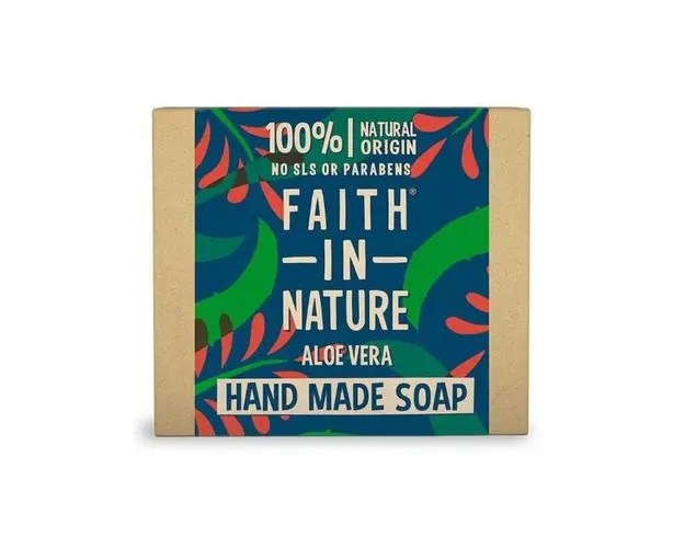 Sapun Natural Solid cu Aloe Vera - Faith in Nature Hand Made Soap Aloe Vera, 100 g