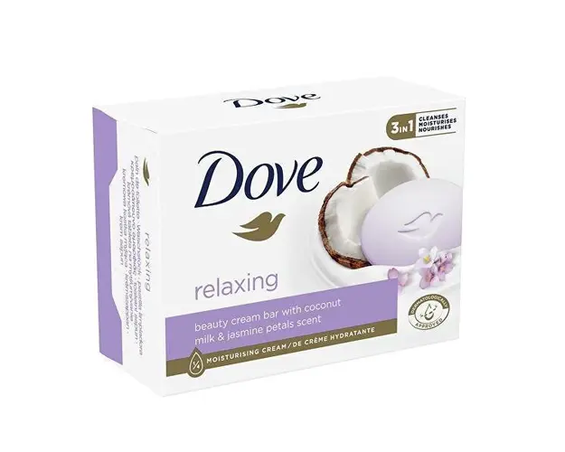 Sapun Solid cu Lapte de Cocos si Iasomie - Dove Purely Pampering Coconut Milk and Jasmine Petals Scent, 90 g