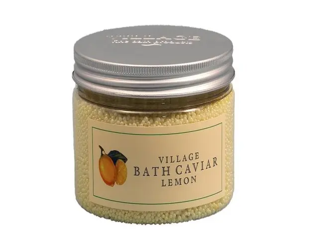 Sare de baie (Bath Caviar) cu lamaie, Village Cosmetics, 350 gr
