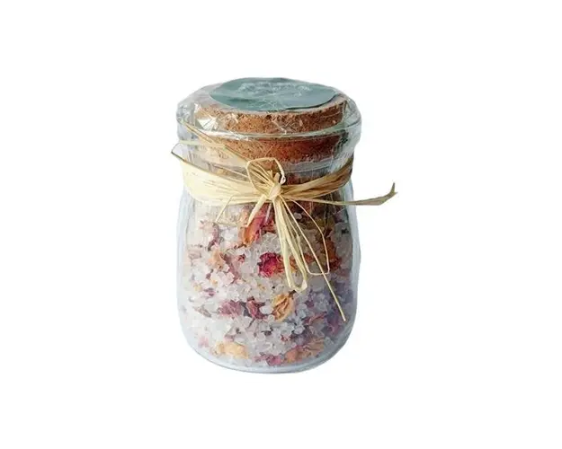 Sare de baie cu petale de trandafiri (97% sare Halit, 3% petale de trandafiri) K&ouml;nigssalz, 100 gr