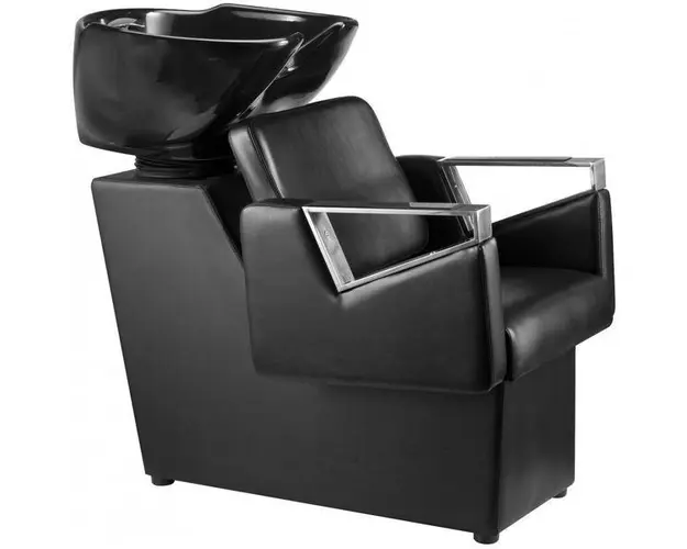 Scafa Samponare spalare Coafor, frizerie Negru, Bazin reglabil S1