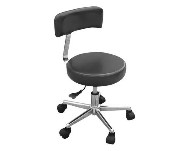 Scaun cu Spatar si Roti pentru Salon SPA-109 - Beautyfor Master Chair, Negru, 1 buc