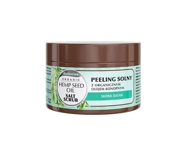 Scrub exfoliant de corp organic cu ulei de canepa,Glyskincare, 400g