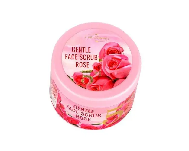 Scrub pentru fata 5 in 1 - Gentle Face Scrub Rose - Fine Perfumery, 100 ml