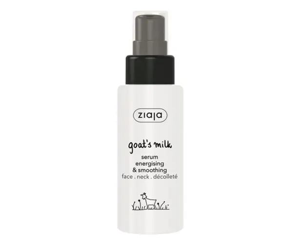 Ser Calmant si Energizant pentru Fata, Gat si Decolteu cu Lapte de Capra - Ziaja Goat`s Milk Energising &amp; Smoothing Serum, 50 ml
