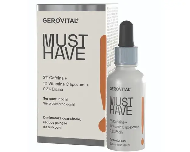Ser Contur Ochi 3% Cafeina Gerovital Must Have, 30ml