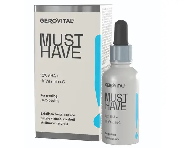 Ser Peeling 10% AHA Gerovital Must Have, 30ml