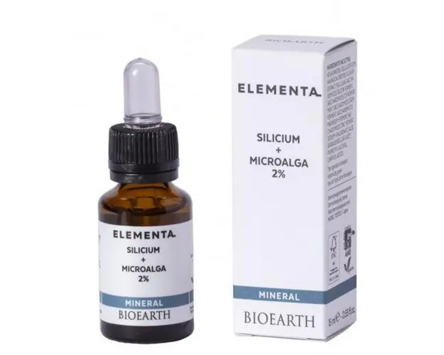 Ser pentru Ten cu Siliciu si Alge - Bioearth Elementa Beauty Booster Mineral Silicium + Microalga 2%, 15 ml