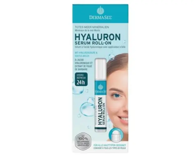 Ser roll-on ochi cu acid hialuronic si lapte de cactus Dermasel 15 ml