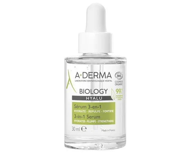 Serum hidratant 3 in 1 Biology Hyalu, A-Derma, 30 ml